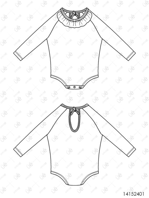 MOLDE TRAJE DE BAÑO 1 PIEZA BEBE 2401