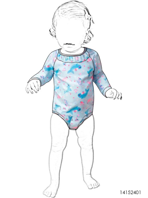 MOLDE TRAJE DE BAÑO 1 PIEZA BEBE 2401