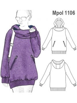 POLERON MODA MUJER, CUELLO AMPLIO 