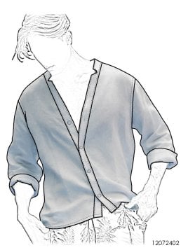 MOLDE CAMISA CON HOLGURA HOMBRE 2402