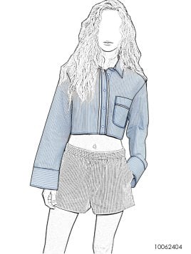 MOLDE BLUSA TOP MUJER 2404