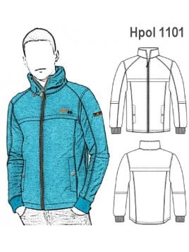 POLERON MODA HOMBRE, CUELLO ALTO, CORTES