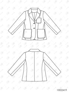 MOLDE CHAQUETA BLAZER MUJER 2419