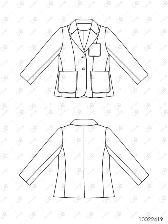 MOLDE CHAQUETA BLAZER MUJER 2419