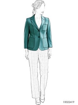 MOLDE CHAQUETA BLAZER MUJER 2419