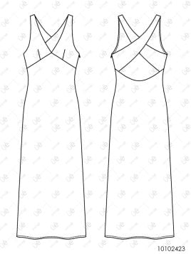 MOLDE VESTIDO LARGO MUJER 2423