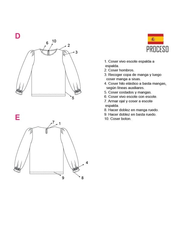 MOLDE BLUSA BLUSON MUJER 2008