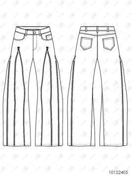 MOLDE PANTALON JEAN MUJER 2405