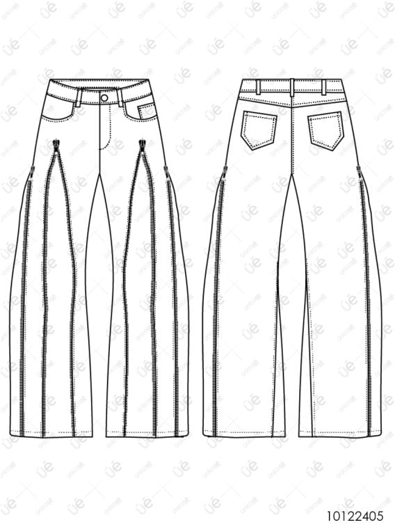 MOLDE PANTALON JEAN MUJER 2405