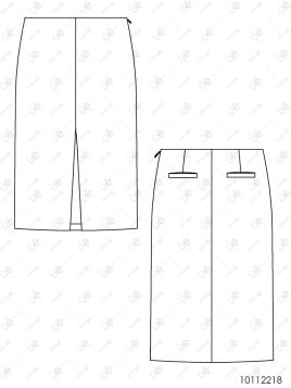 MOLDE FALDA RECTA MIDI MUJER 2218