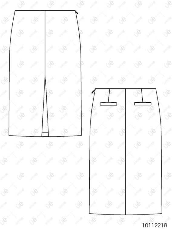 MOLDE FALDA RECTA MIDI MUJER 2218