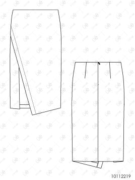 MOLDE FALDA TUBO MUJER 2219