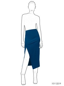MOLDE FALDA TUBO MUJER 2219