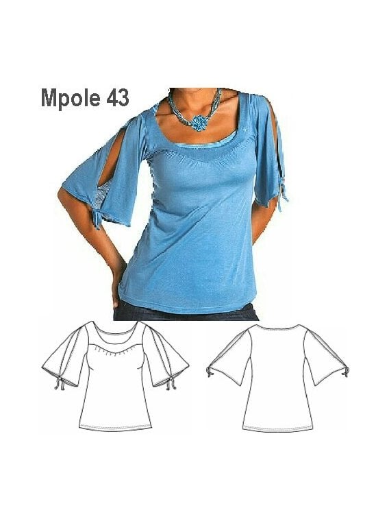 POLERA MANGA ANCHA MUJER 0943