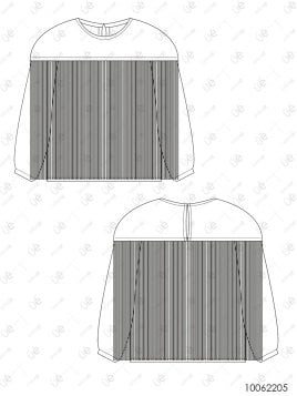 MOLDE BLUSA BLUSON FLECOS MUJER 2205