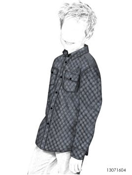 MOLDE CAMISA ACOLCHADA NIÑO 1604