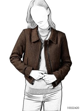 MOLDE CHAQUETA BOMBER MUJER 2420