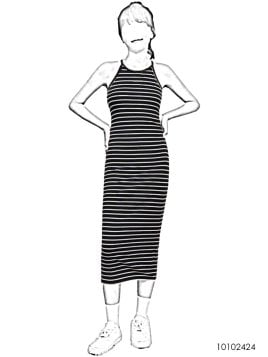 MOLDE VESTIDO LARGO MUJER 2424