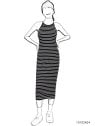 MOLDE VESTIDO LARGO MUJER 2424