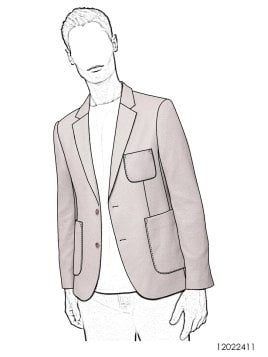 MOLDE CHAQUETA BLAZER HOMBRE 2411