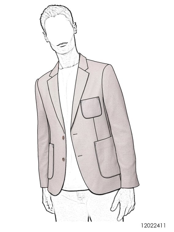 MOLDE CHAQUETA BLAZER HOMBRE 2411