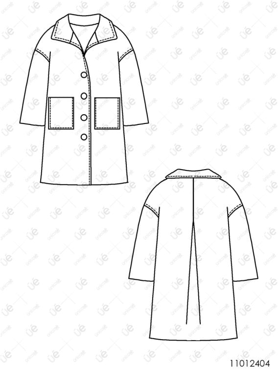 MOLDE ABRIGO BASICO NIÑA 2404