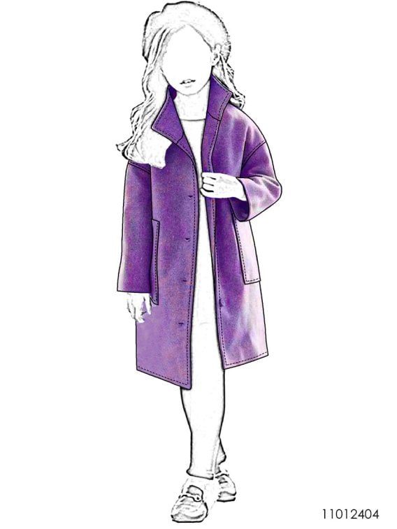 MOLDE ABRIGO BASICO NIÑA 2404