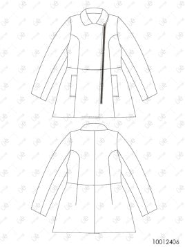 MOLDE ABRIGO CRUZADO MUJER 2406