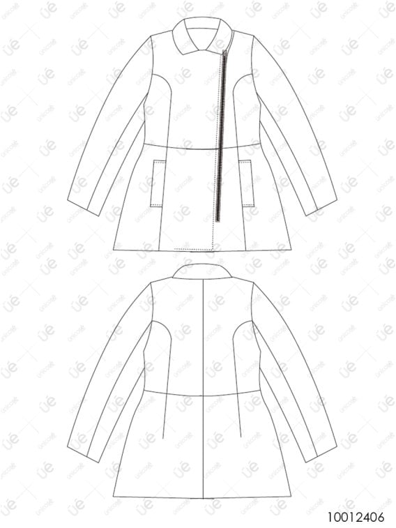 MOLDE ABRIGO CRUZADO MUJER 2406