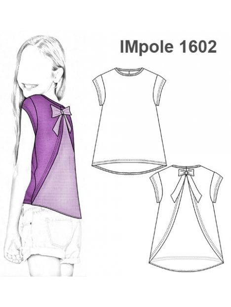 POLERA REMERA LAZO ESPALDA NIÑA NENA