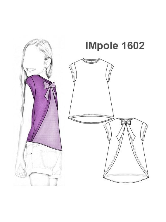 POLERA REMERA LAZO ESPALDA NIÑA NENA