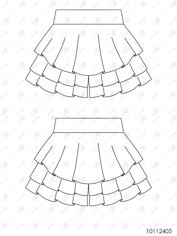 MOLDE FALDA SHORT MUJER 2405