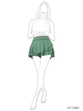 MOLDE FALDA SHORT MUJER 2405