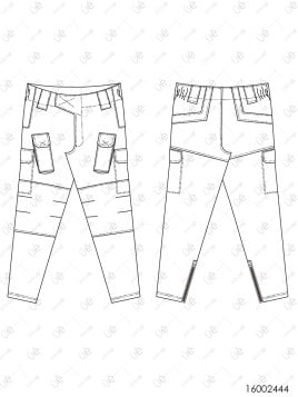 MOLDE TRABAJO PANTALON TACTICO RT 2444