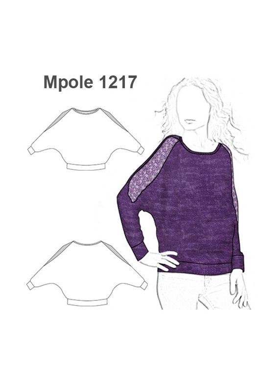 POLERA KIMONO CON ENCAJE