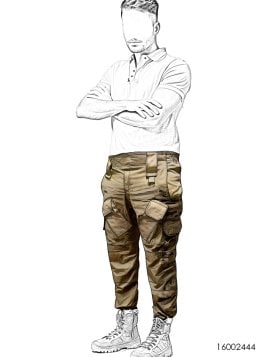 MOLDE TRABAJO PANTALON TACTICO RT 2444