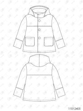 MOLDE ABRIGO BASICO NIÑA 2405