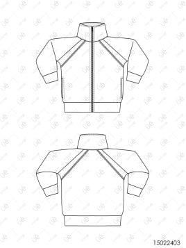 MOLDE ESCOLAR CHAQUETA RAGLAN 2403