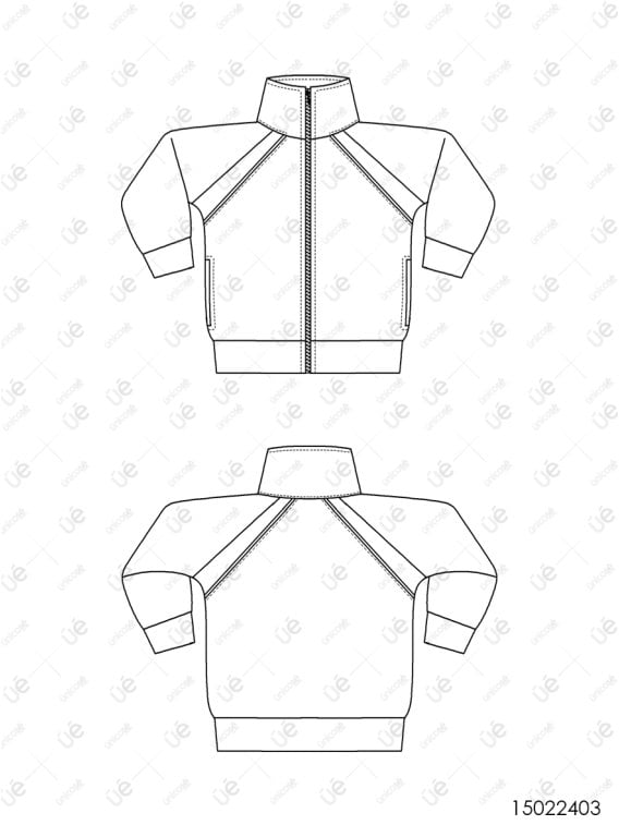 MOLDE ESCOLAR CHAQUETA RAGLAN 2403