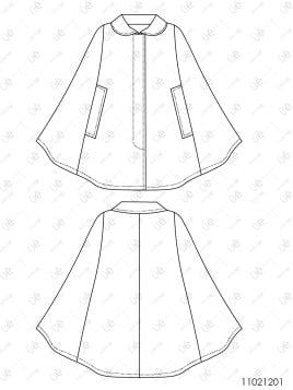 MOLDE CHAQUETA CAPA NIÑA 1201