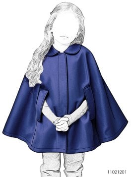 MOLDE CHAQUETA CAPA NIÑA 1201