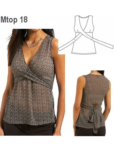 MOLDE: TOP ESCOTE V MUJER 0918
