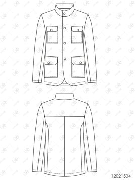 MOLDE CHAQUETA ACOLCHADA HOMBRE 1504