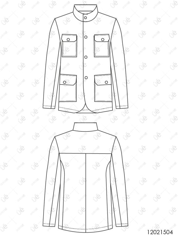 MOLDE CHAQUETA ACOLCHADA HOMBRE 1504