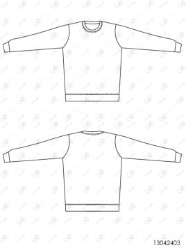 MOLDE POLERON BASICO OVERSIZE NIÑO 2403