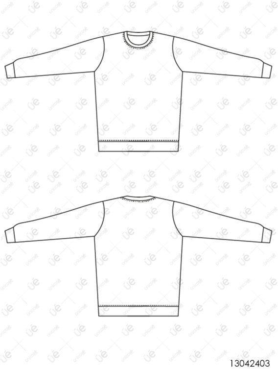 MOLDE POLERON BASICO OVERSIZE NIÑO 2403