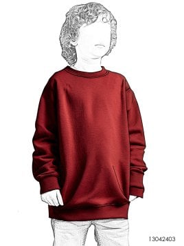 MOLDE POLERON BASICO OVERSIZE NIÑO 2403