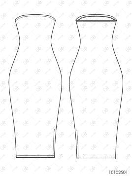 MOLDE VESTIDO AJUSTADO MUJER 2501