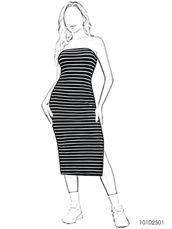 MOLDE VESTIDO AJUSTADO MUJER 2501