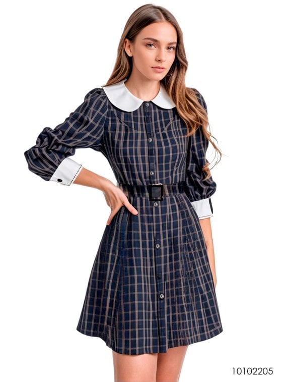 VESTIDO CUELLO BEBE MUJER 2205